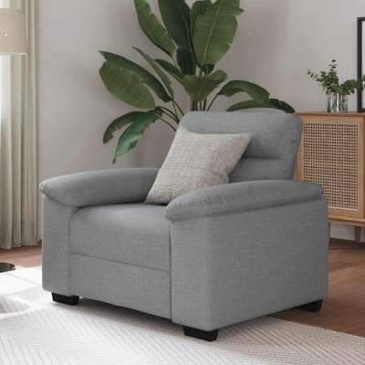 Sillón Sofá Tela Gris Claro 60 cm