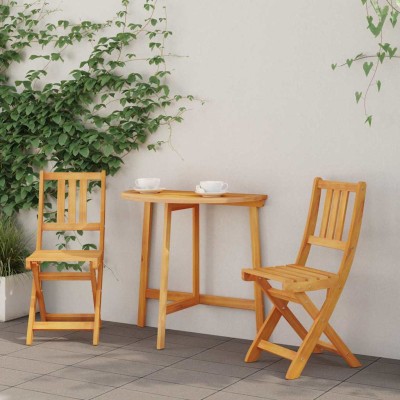 Silla de Jardín 2 pcs Marrón 36 x 46 x 86cm