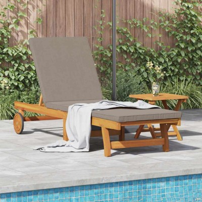 Tumbona Marrón 63 x 199 x 85cm Madera maciza de Acacia