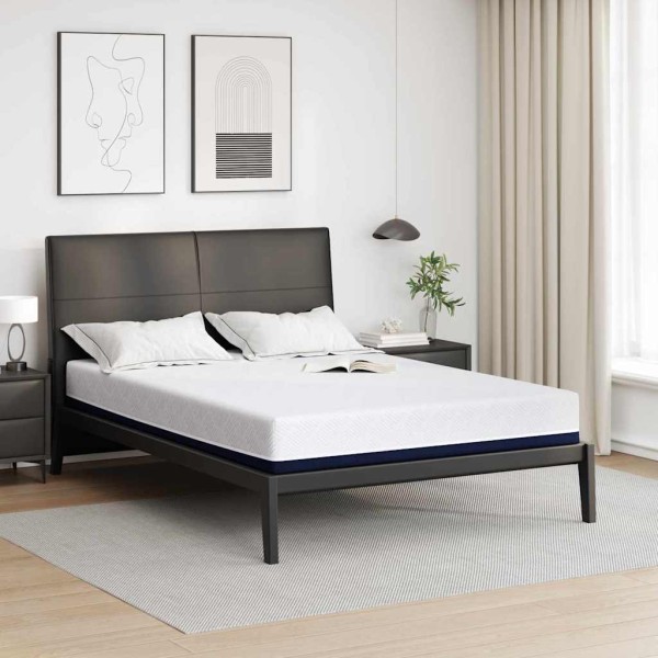 Colchón Blanco y azul 140 x 190 cm Espuma