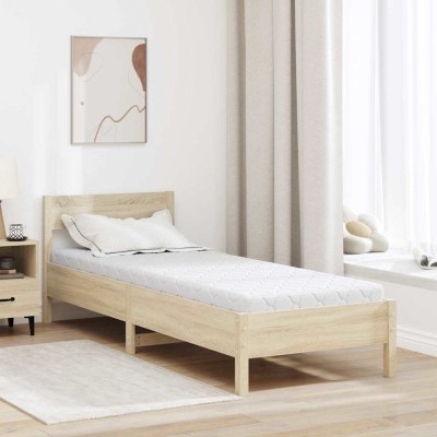 Colchón con Capa de Coco Blanco 200 x 80 cm Espuma PU
