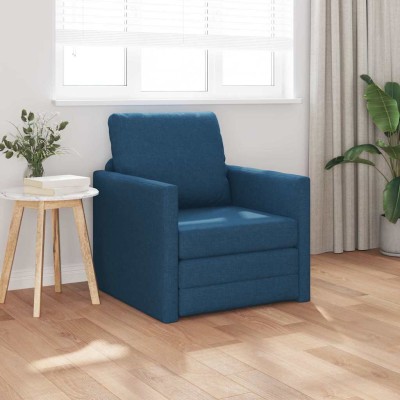 Sofá Cama con cojín Azul 74 x 77 x 81 cm tela