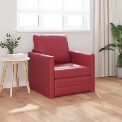 Sofá Cama de Suelo con cojín Rojo vino tinto 74 x 77 x 81 cm