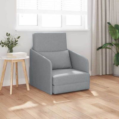 Sofá cama Gris claro 65 x 80 x 83 cm tela