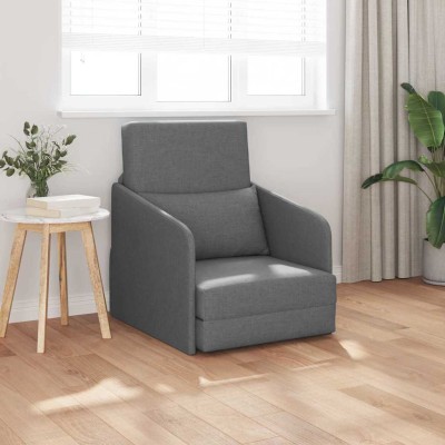 Sofá cama Gris oscuro 65 x 80 x 83 cm tela