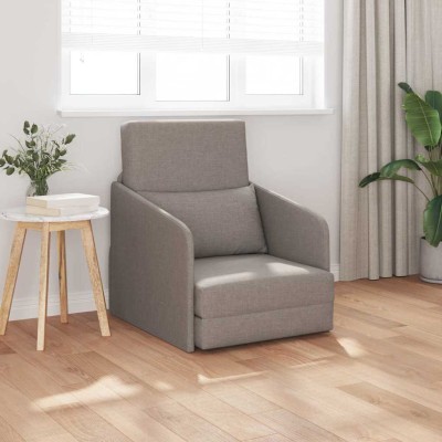 Sofá cama Taupé 65 x 80 x 83 cm tela