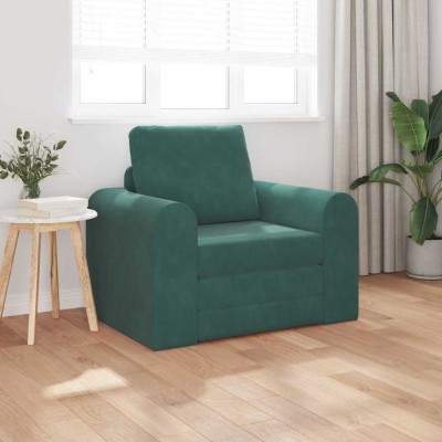 Sofá cama Verde oscuro 98 x 71 x 83 cm Terciopelo