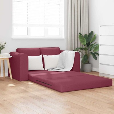 Sofá cama Rojo vino tinto 148 x 71 x 83 cm tela