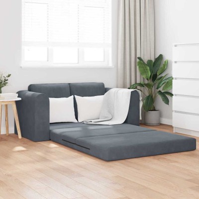 Sofá cama Gris oscuro 148 x 71 x 83 cm Terciopelo
