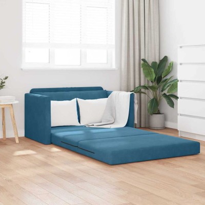 Sofá cama Azul 124 x 204 x 61 cm Terciopelo