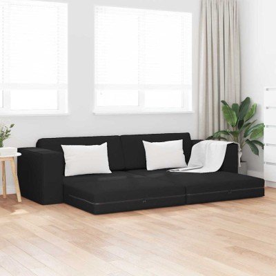 Sofá cama Negro 245 x 78 x 77 cm tela