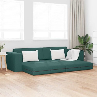 Sofá cama Verde oscuro 245 x 78 x 77 cm tela