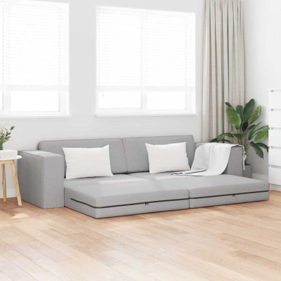 Sofá cama Gris nube 245 x 78 x 77 cm tela
