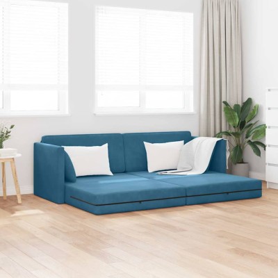 Sofá cama Azul 213 x 76 x 77 cm Terciopelo