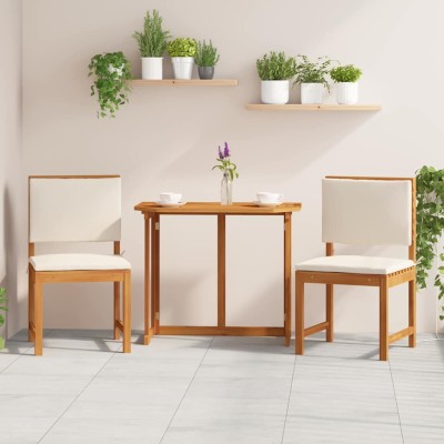 Silla de jardín sin brazos 2 pcs Marrón 50 x 50 x 91cm