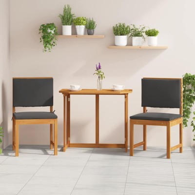 Silla de Jardín 2 pcs Marrón 50 x 50 x 91cm