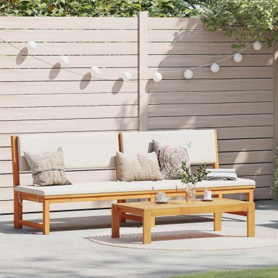 Tumbona Marrón 200 x 57 x 75cm Madera maciza de Acacia