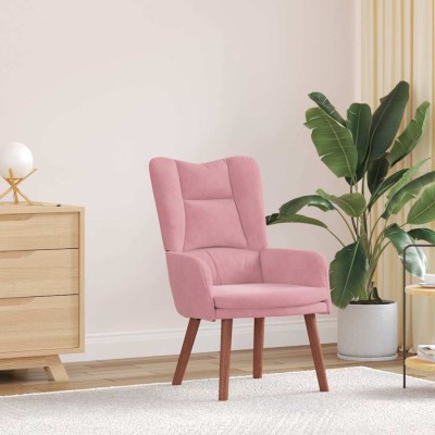 Silla Relax Rosa 63 x 67 x 94 cm Terciopelo