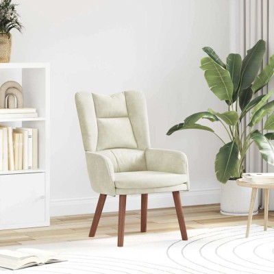 Silla Relax Crema 63 x 67 x 94 cm Terciopelo