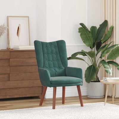 Silla Relax Verde oscuro 63 x 67 x 94 cm Terciopelo