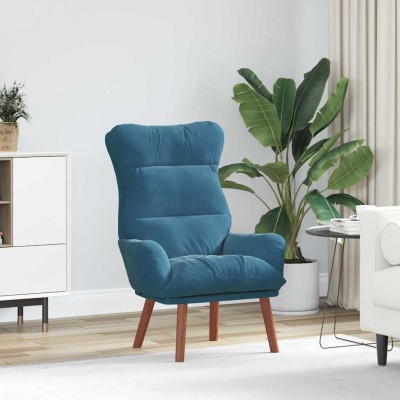 Silla Relax Azul 69 x 74 x 93 cm Terciopelo