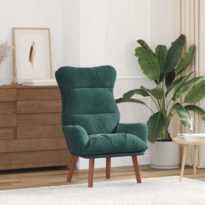 Silla Relax Verde oscuro 69 x 74 x 93 cm Terciopelo