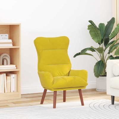Silla Relax Amarillo 69 x 74 x 93 cm Terciopelo