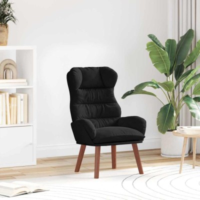 Silla Relax Negro 69 x 74 x 93 cm Terciopelo