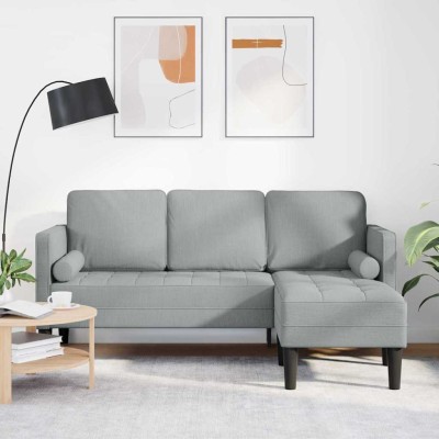 Juego de Sofá Gris claro 173 x 131 x 67 cm tela