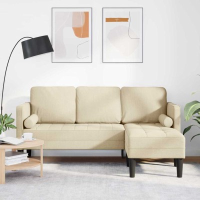 Juego de Sofá Crema 173 x 131 x 67 cm tela