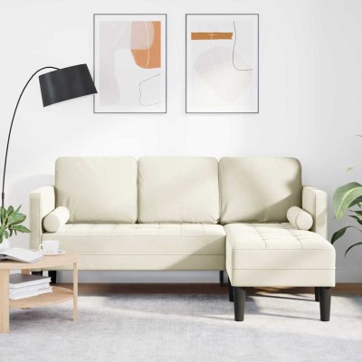 Juego de Sofá Crema 173 x 131 x 67 cm Terciopelo