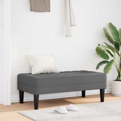 Banco Gris oscuro 113 x 57 x 39 cm tela