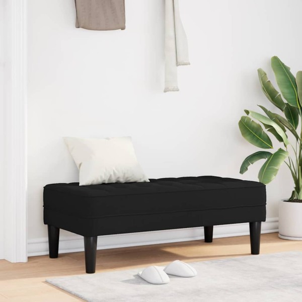 Banco Negro 113 x 57 x 39 cm tela