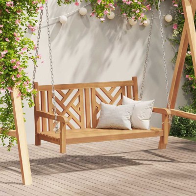Banco Columpio Marrón 114 x 60 x 64 cm Madera de teca maciza