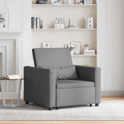 Sofá Cama Individual Gris oscuro 90 x 165 x 87 cm tela