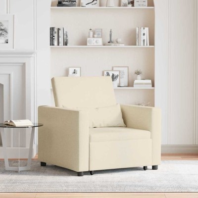 Sofá Cama Individual Crema 90 x 165 x 87 cm tela