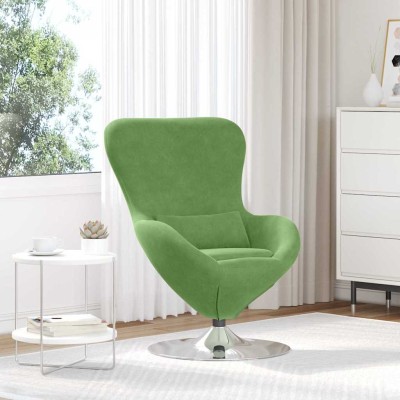 Sillón huevo Verde claro 63 x 73 x 90 cm Terciopelo