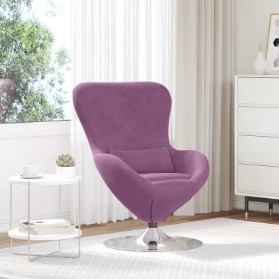 Sillón huevo Morado 63 x 73 x 90 cm Terciopelo