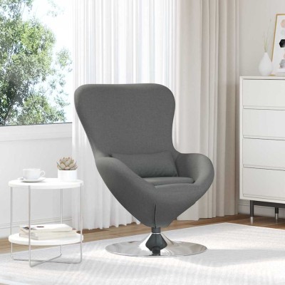 Sillón huevo Gris oscuro tela