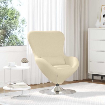 Sillón huevo Crema tela
