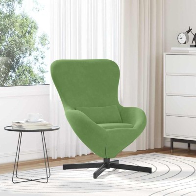 Sillón huevo Verde claro Terciopelo