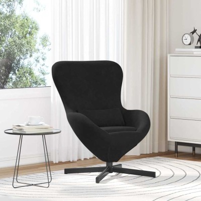 Sillón huevo Negro Terciopelo