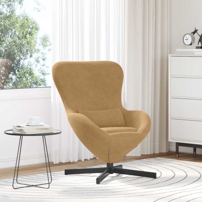 Sillón huevo Marrón Terciopelo
