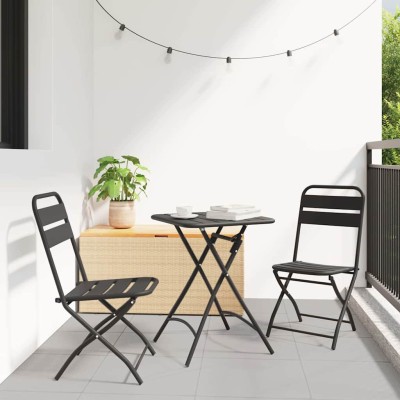 Conjunto bistro 3 pcs Antracita Acero