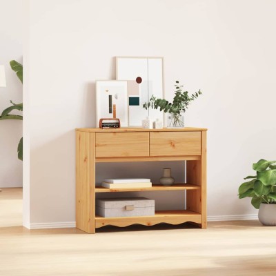 Mesa Consola con cajón Drammen Roble 89.5 x 37 x 73 cm