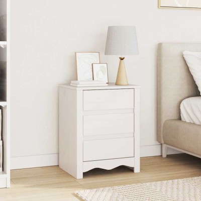 Armario de Noche con cajón Drammen Blanco 45 x 35 x 56 cm