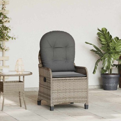 Sillón reclinable Gris 56 x 66 x 95cm ratán sintético