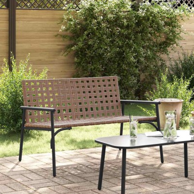 Silla de Jardín Negro 113 x 79 x 75cm ratán sintético