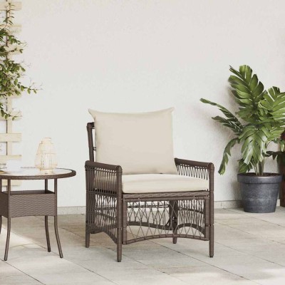 Silla de Jardín Marrón 60 x 70 x 78cm ratán sintético