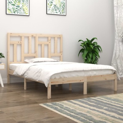 Estructura de cama sin colchón madera maciza de pino 160x200 cm